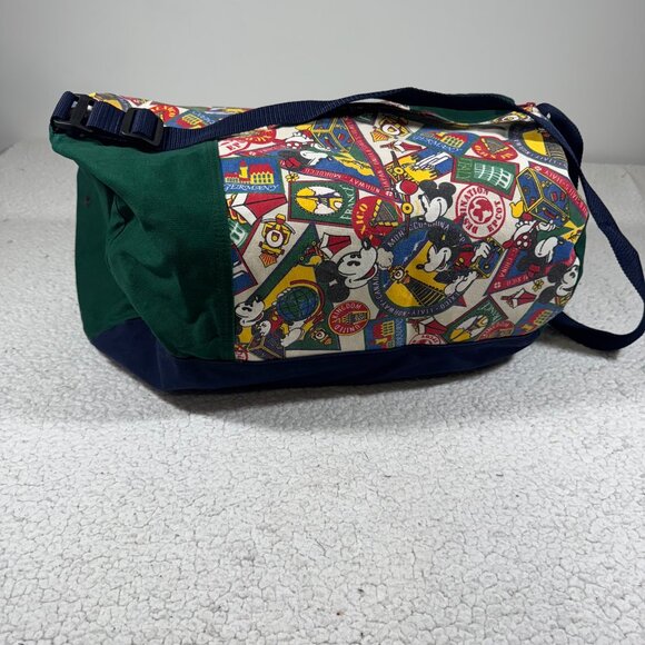 Vintage The Walt Disney Company Around the World Tote Duffle Bag Mickey Mouse - Picture 1 of 11